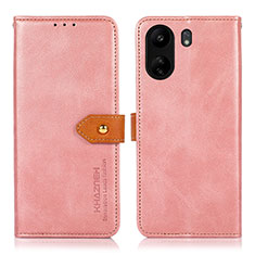 Custodia Portafoglio In Pelle Cover con Supporto N07P per Xiaomi Poco C65 Rosa