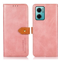 Custodia Portafoglio In Pelle Cover con Supporto N07P per Xiaomi Redmi 10 5G Rosa