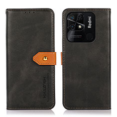 Custodia Portafoglio In Pelle Cover con Supporto N07P per Xiaomi Redmi 10 Power Nero