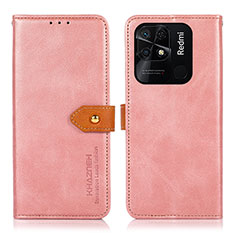 Custodia Portafoglio In Pelle Cover con Supporto N07P per Xiaomi Redmi 10 Power Rosa