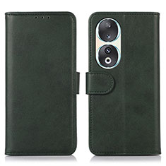 Custodia Portafoglio In Pelle Cover con Supporto N08P per Huawei Honor 90 5G Verde