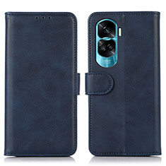 Custodia Portafoglio In Pelle Cover con Supporto N08P per Huawei Honor 90 Lite 5G Blu