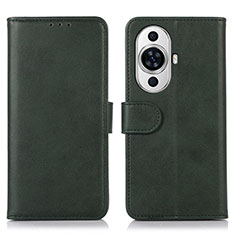 Custodia Portafoglio In Pelle Cover con Supporto N08P per Huawei Nova 11 Ultra Verde