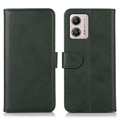 Custodia Portafoglio In Pelle Cover con Supporto N08P per Motorola Moto G53y 5G Verde