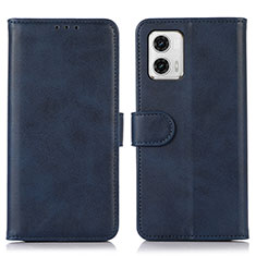 Custodia Portafoglio In Pelle Cover con Supporto N08P per Motorola Moto G73 5G Blu