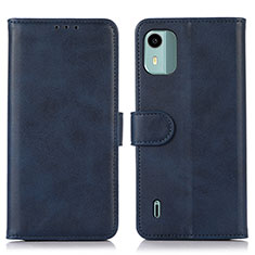 Custodia Portafoglio In Pelle Cover con Supporto N08P per Nokia C12 Blu