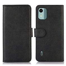 Custodia Portafoglio In Pelle Cover con Supporto N08P per Nokia C12 Nero