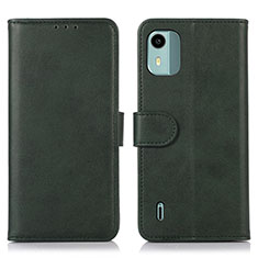 Custodia Portafoglio In Pelle Cover con Supporto N08P per Nokia C12 Plus Verde