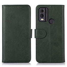 Custodia Portafoglio In Pelle Cover con Supporto N08P per Nokia C22 Verde