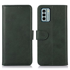 Custodia Portafoglio In Pelle Cover con Supporto N08P per Nokia G22 Verde