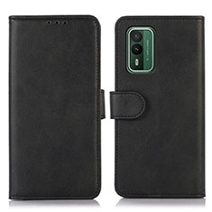 Custodia Portafoglio In Pelle Cover con Supporto N08P per Nokia XR21 Nero