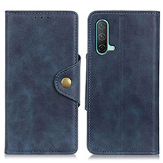 Custodia Portafoglio In Pelle Cover con Supporto N08P per OnePlus Nord CE 5G Blu