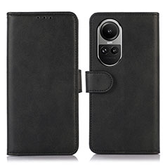 Custodia Portafoglio In Pelle Cover con Supporto N08P per Oppo Reno10 Pro 5G Nero