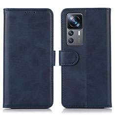 Custodia Portafoglio In Pelle Cover con Supporto N08P per Xiaomi Mi 12T Pro 5G Blu