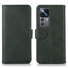 Custodia Portafoglio In Pelle Cover con Supporto N08P per Xiaomi Mi 12T Pro 5G Verde