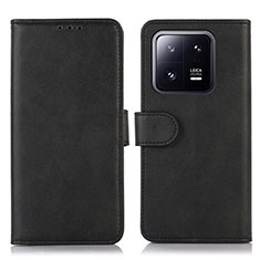 Custodia Portafoglio In Pelle Cover con Supporto N08P per Xiaomi Mi 13 5G Nero