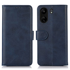 Custodia Portafoglio In Pelle Cover con Supporto N08P per Xiaomi Poco C65 Blu