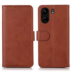 Custodia Portafoglio In Pelle Cover con Supporto N08P per Xiaomi Poco C65 Marrone