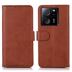 Custodia Portafoglio In Pelle Cover con Supporto N08P per Xiaomi Redmi K60 Ultra 5G Marrone