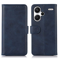 Custodia Portafoglio In Pelle Cover con Supporto N08P per Xiaomi Redmi Note 13 Pro+ Plus 5G Blu