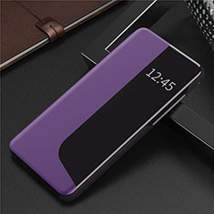 Custodia Portafoglio In Pelle Cover con Supporto N09 per Huawei P40 Pro Viola