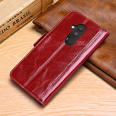 Custodia Portafoglio In Pelle Cover con Supporto P02 per Huawei Mate 20 Lite Rosso