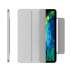 Custodia Portafoglio In Pelle Cover con Supporto per Apple iPad Pro 11 (2021) Argento