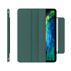 Custodia Portafoglio In Pelle Cover con Supporto per Apple iPad Pro 12.9 (2021) Verde