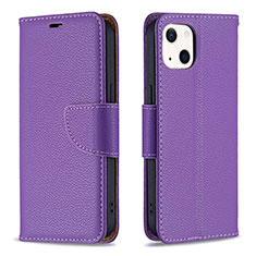 Custodia Portafoglio In Pelle Cover con Supporto per Apple iPhone 13 Mini Viola