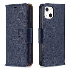 Custodia Portafoglio In Pelle Cover con Supporto per Apple iPhone 15 Blu