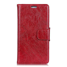 Custodia Portafoglio In Pelle Cover con Supporto per HTC U12 Plus Rosso
