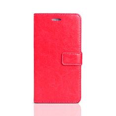 Custodia Portafoglio In Pelle Cover con Supporto per Huawei Honor 7S Rosso