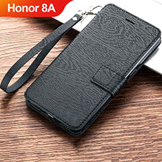 Custodia Portafoglio In Pelle Cover con Supporto per Huawei Honor 8A Nero