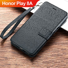 Custodia Portafoglio In Pelle Cover con Supporto per Huawei Honor Play 8A Nero