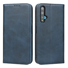 Custodia Portafoglio In Pelle Cover con Supporto per Huawei Nova 5T Blu