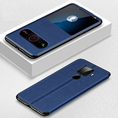 Custodia Portafoglio In Pelle Cover con Supporto per Huawei Nova 5z Blu