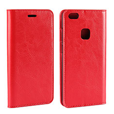 Custodia Portafoglio In Pelle Cover con Supporto per Huawei P10 Lite Rosso