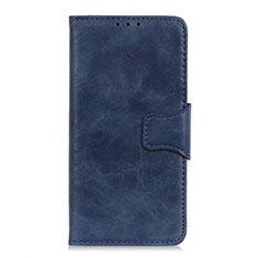 Custodia Portafoglio In Pelle Cover con Supporto per Motorola Moto One Fusion Blu