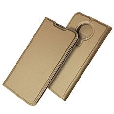 Custodia Portafoglio In Pelle Cover con Supporto per Nokia 6.2 Oro