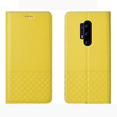 Custodia Portafoglio In Pelle Cover con Supporto per OnePlus 8 Pro Giallo