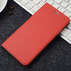 Custodia Portafoglio In Pelle Cover con Supporto per Oppo A3 Rosso