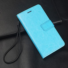 Custodia Portafoglio In Pelle Cover con Supporto per Oppo A9 (2020) Cielo Blu