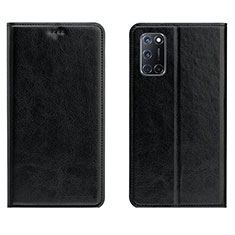 Custodia Portafoglio In Pelle Cover con Supporto per Oppo A92 Nero