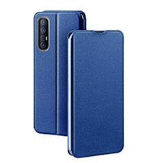 Custodia Portafoglio In Pelle Cover con Supporto per Oppo Reno3 Pro Blu