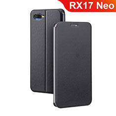 Custodia Portafoglio In Pelle Cover con Supporto per Oppo RX17 Neo Nero