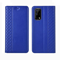 Custodia Portafoglio In Pelle Cover con Supporto per Realme Q2 5G Blu