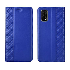 Custodia Portafoglio In Pelle Cover con Supporto per Realme V15 5G Blu