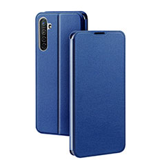 Custodia Portafoglio In Pelle Cover con Supporto per Realme XT Blu