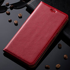 Custodia Portafoglio In Pelle Cover con Supporto per Samsung Galaxy A81 Rosso