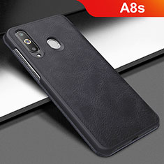 Custodia Portafoglio In Pelle Cover con Supporto per Samsung Galaxy A8s SM-G8870 Nero